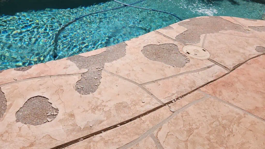 damaged pool deck in Arizona